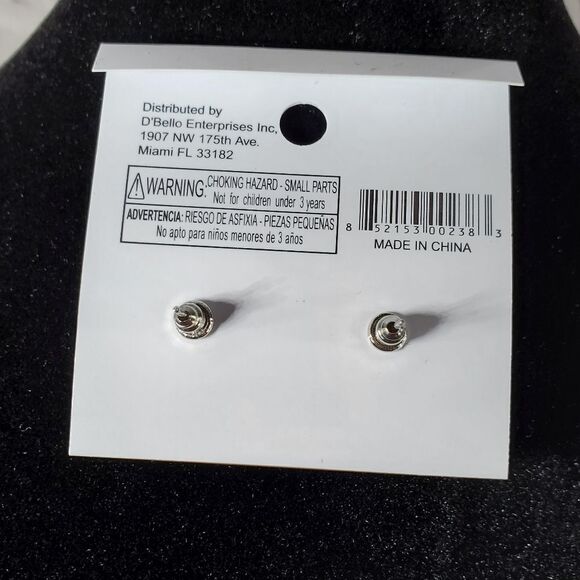 💜NWT D'Bello Faux Diamond Post Earrings - Picture 8 of 10